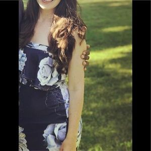 ASOS Floral Strapless Dress